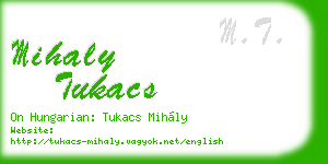 mihaly tukacs business card